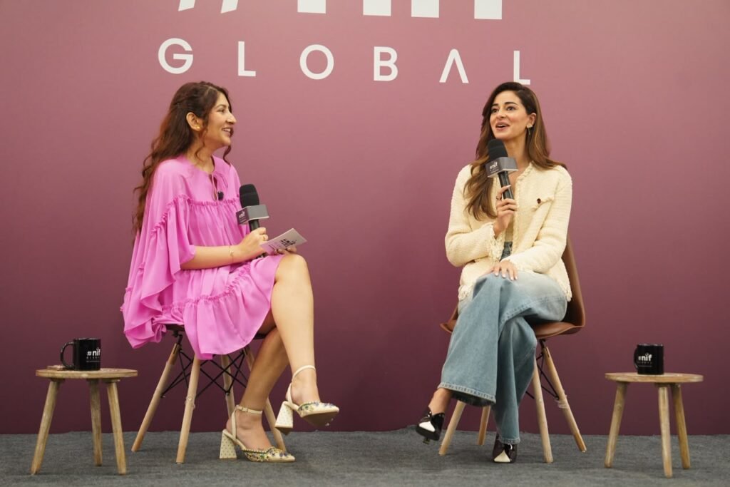 ananya panday speaking at nif global bandra